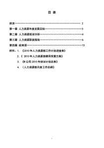 W公司人力资源部规划(最新)