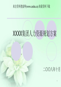 XXXX集团人力资源规划方案(PPT55页)