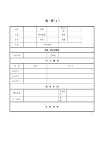 个人简历模板50篇