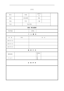 个人简历求职信模板