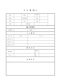 个人简历范本