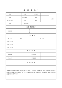 个人简历表格求职信下载大全