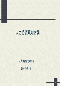 人力规划（PPT16页）