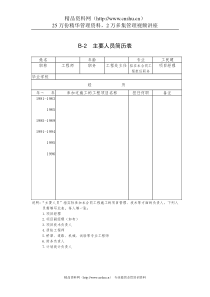 主要人员简历表