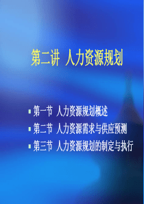 人力规划-武汉职业技术学院精品课程展示