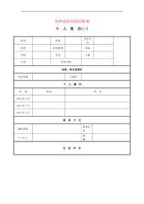 各种求职信简历总结