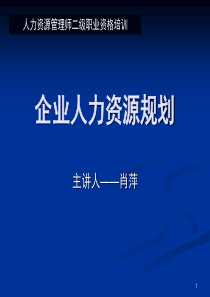 企业人力资源规划