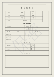 最新经典个人求职简历模板大全