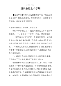 组长总结上个学期