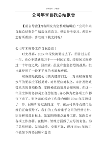 公司年末自我总结报告