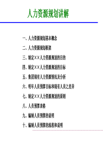 某地产人力资源规划详解