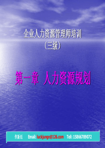 第一章+人力资源规划