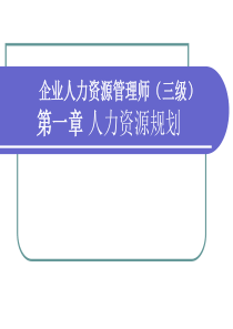 第一章人力资源规划(三级)