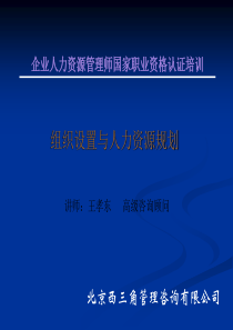 组织设置人力资源规划(PPT  88页)