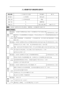 通信行业-人力资源部-开发与规划岗位说明书