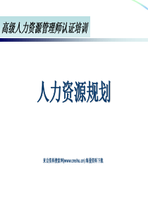 高级人力资源管理师认证培训-人力资源规划(PPT97页)