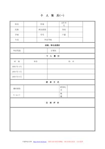 简历制作通用模板-应聘书