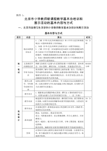 1北京市小学教师新课程教学基本功培训和展示活动的基本内容与方