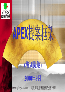 apex提案框架培训资料