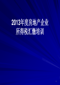 XXXX年度房地产所得税年报培训