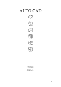 AUTO CAD 考证培训教案