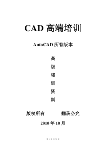 AutoCAD高端培训资料