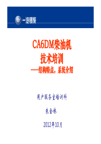 CA6DM新版培训资料之结构特点篇