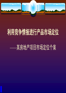 【培训课件】某房地产项目市场定位个案