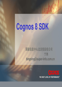 COGNOS SDK 培训讲义