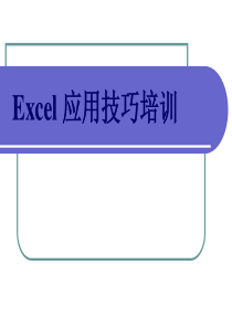 Excel应用技巧培训