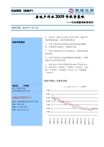 09年房地产投资策略