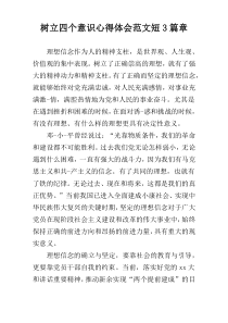 树立四个意识心得体会范文短3篇章