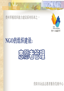 NGO组织建设-志愿者管理培训