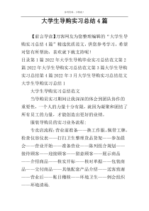 大学生导购实习总结4篇