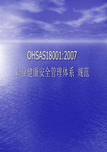 OHSMS18001标准培训教程(XXXX)