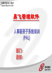 PAL培训幻灯片