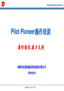 Pioneer操作培训PPT