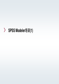 SPSSModeler培训(1)