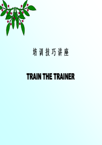 TRAINTHETRAINER培训技巧讲座