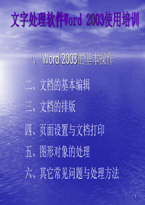 Word2003培训材料