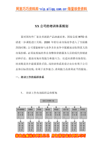 XX公司的培训体系规划(doc 11)