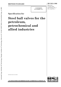 BS 5351-1986 Specification for steel ball valves f