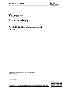 BS EN 736-2-1997 Valves Ð Terminology Part 2. Defi