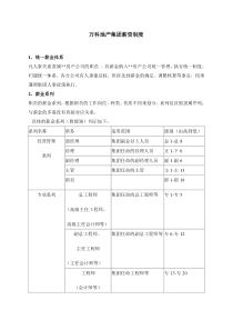 万科地产集团薪资制度