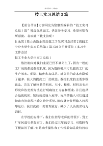 技工实习总结3篇