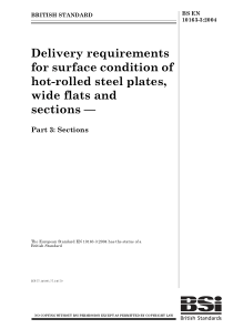 BS EN 10163-3-2004 Delivery requirements for surfa