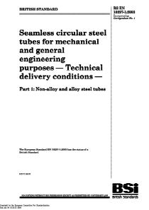 BS EN 10297-1-2003 Seamless circular steel tubes f
