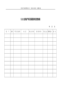 5.3.2房地产项目保留单位控制表