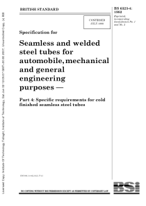 BS 6323-4-1982 Specification for seamless and weld