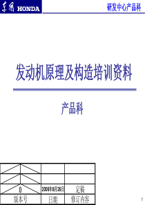 东风本田发动机原理构造培训资料